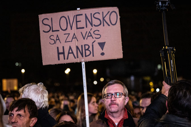 BRATISLAVA: Protestné zhromaždenie PS, SaS a KDH