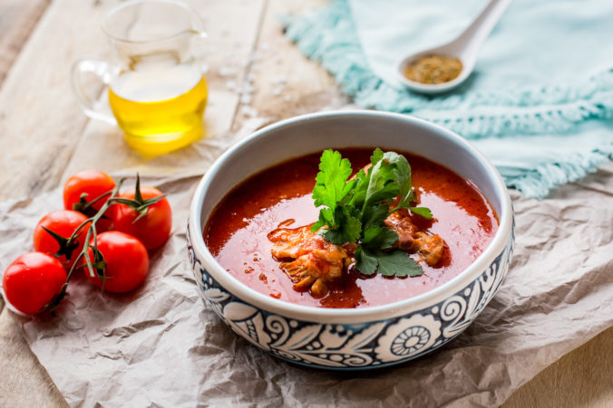 Tomato soup with chicken homemade