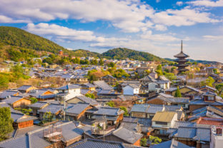 Kyoto, Japan Old Town Skyline