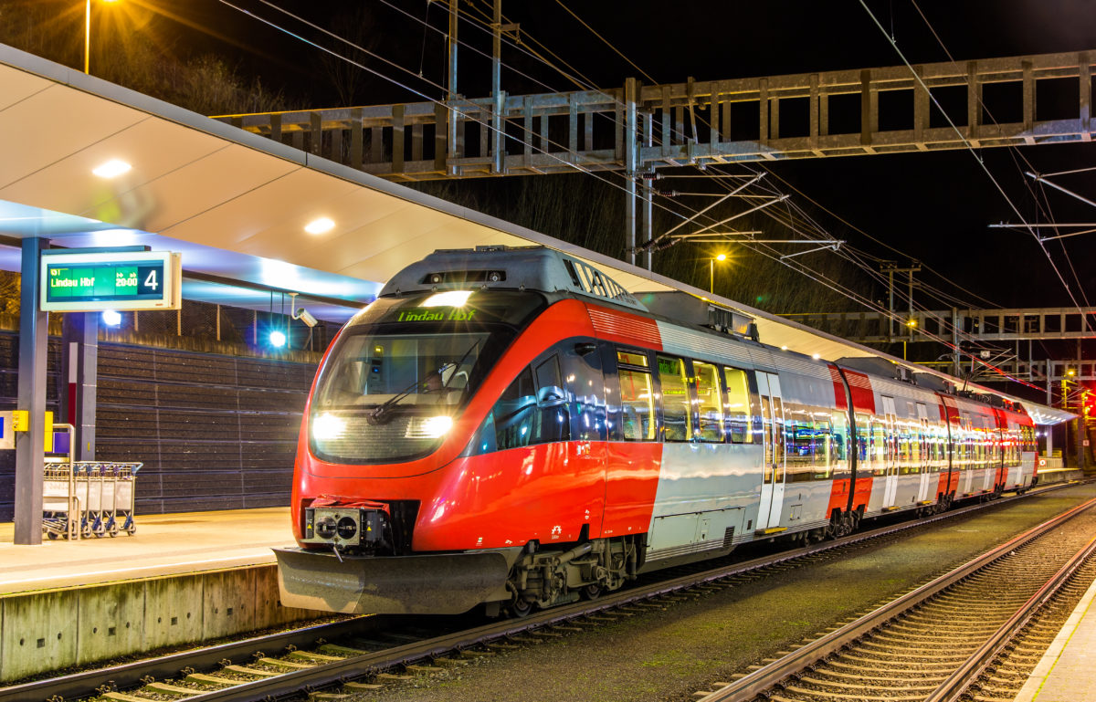 Austrian local train at Feldkirch station