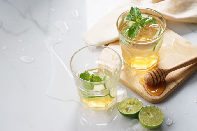 Lime honey iced drinks