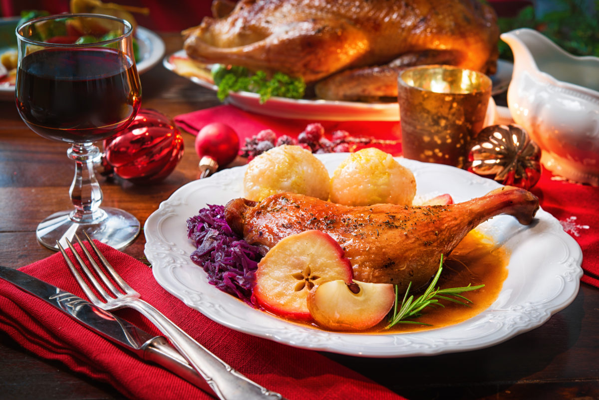 Roast duck leg