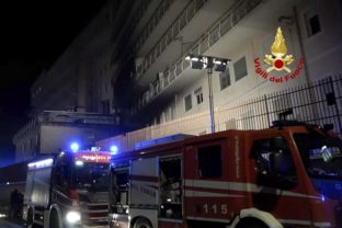 Požiar, nemocnica, Tivoli, Taliansko
