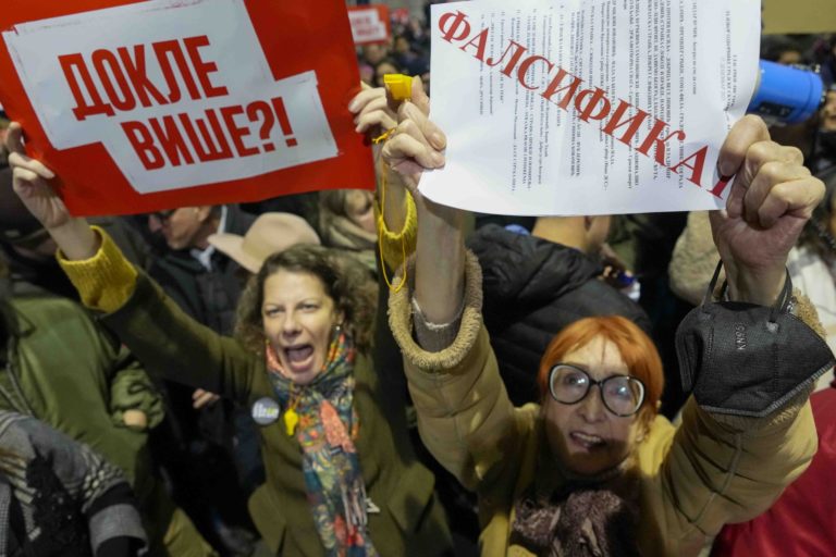 Parlamentné voľby v Srbsku, protest, opozícia