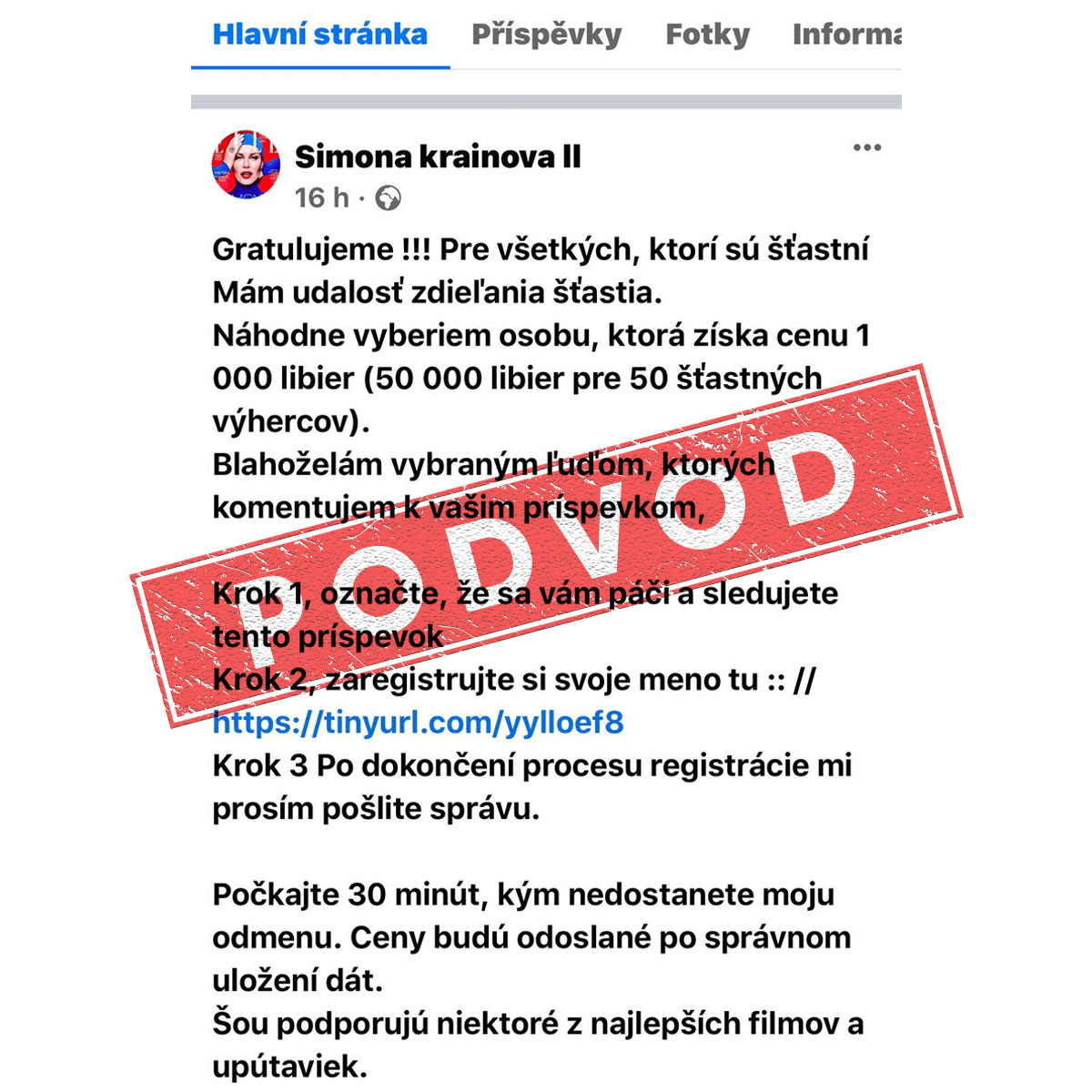 Podvody, hoax