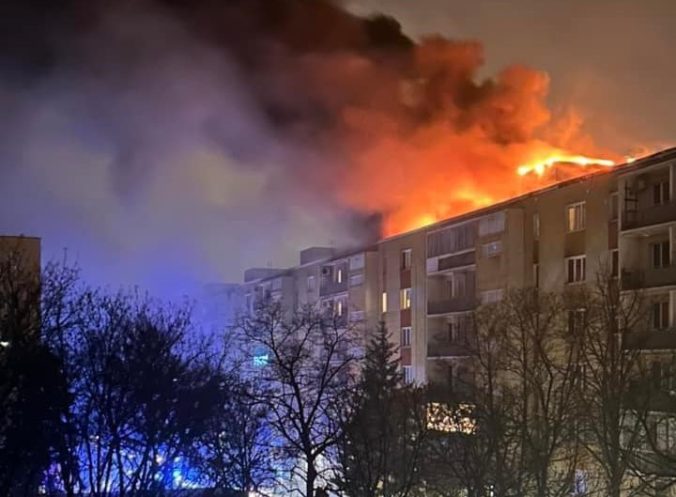 Požiar na Kozmonautickej ulici v Bratislave