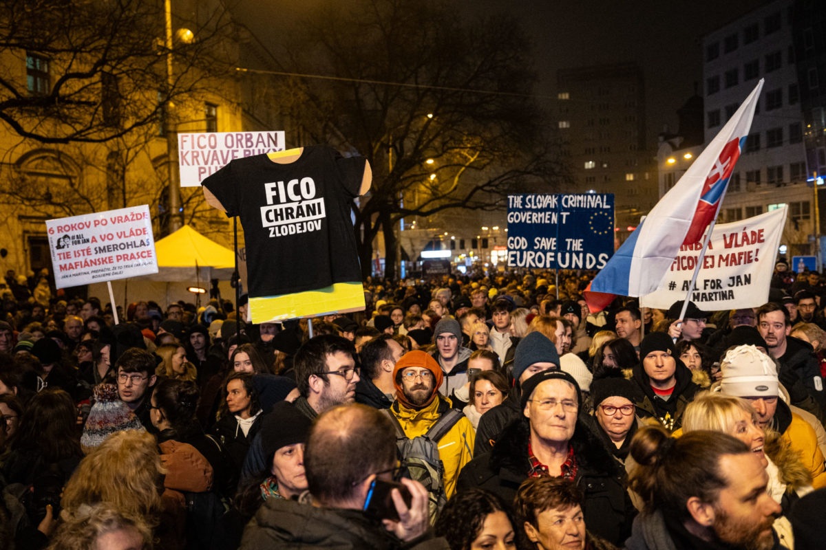 BRATISLAVA: Protestné zhromaždenie PS, SaS a KDH