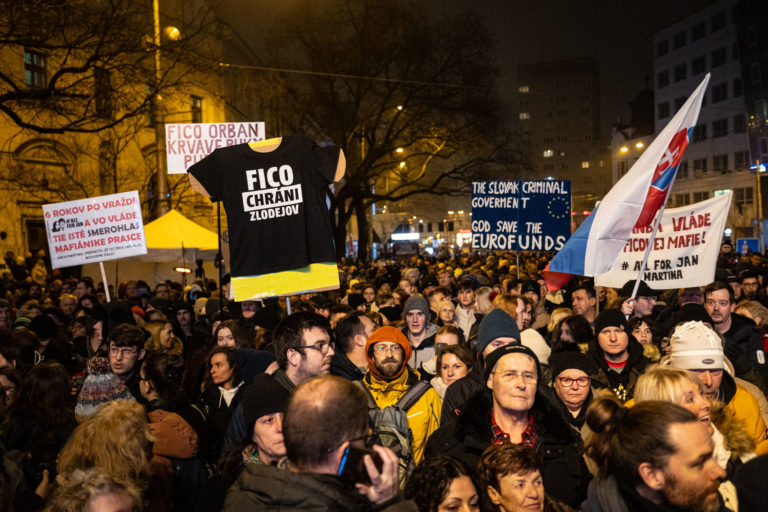 BRATISLAVA: Protestné zhromaždenie PS, SaS a KDH
