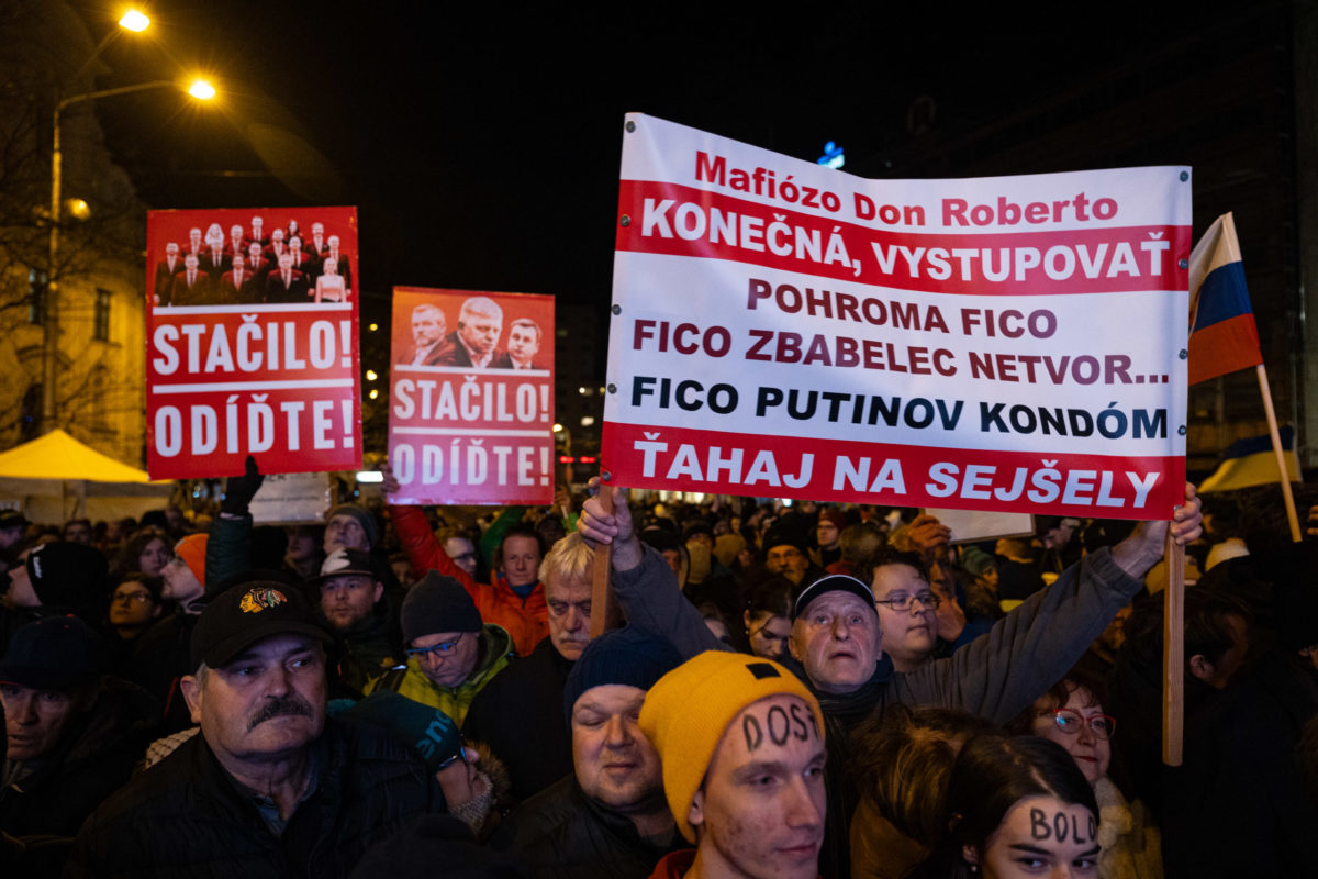 BRATISLAVA: Protestné zhromaždenie PS, SaS a KDH