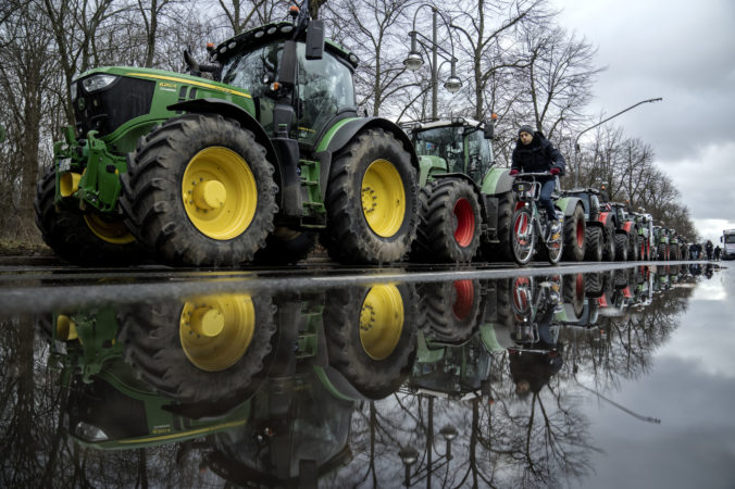 Nemecko, protest farmárov