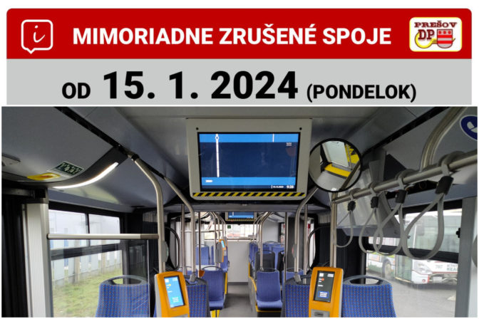 Dopravný podnik v Prešove mimoriadne zruší niektoré spoje