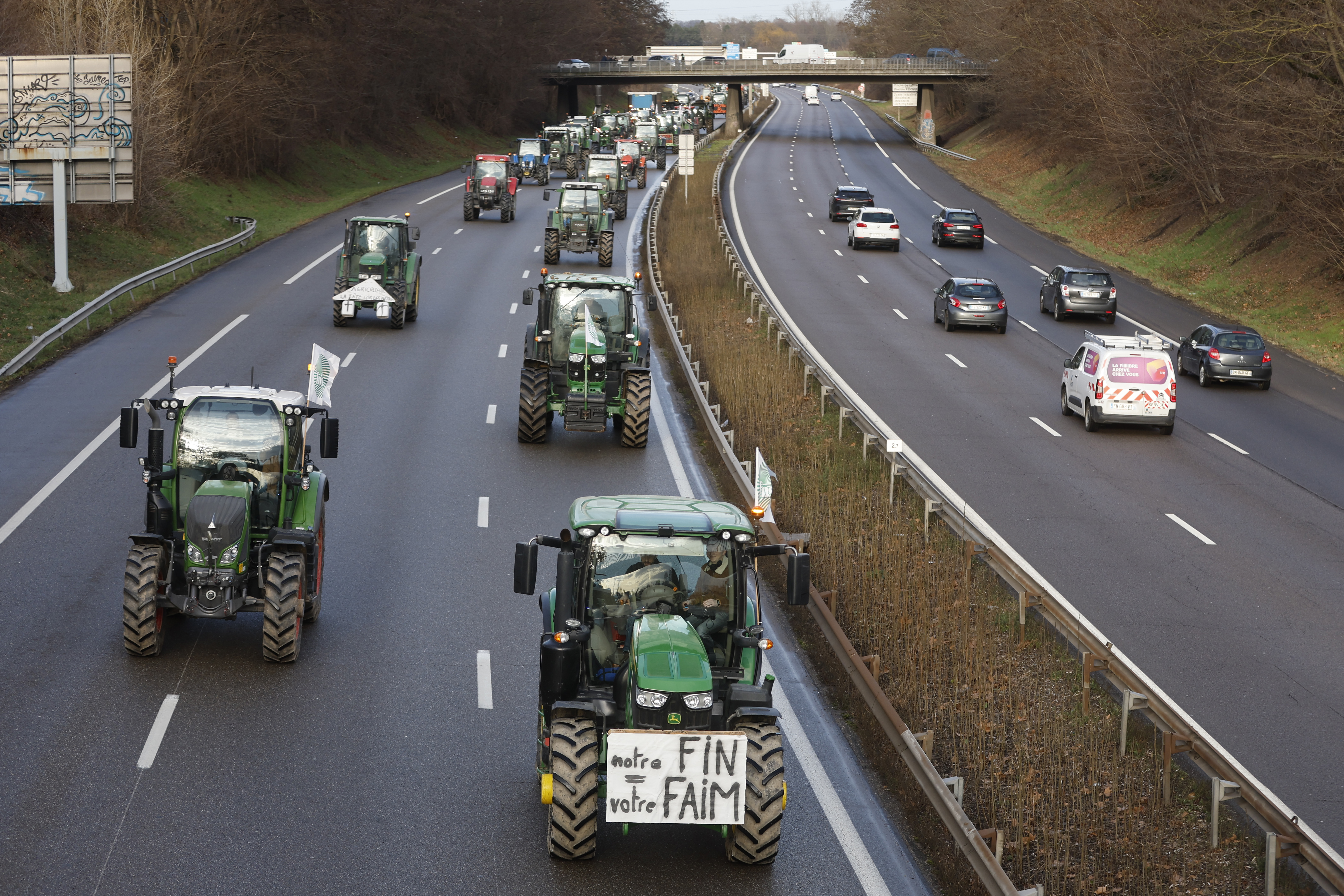 Protest farmárov vo Francúzsku