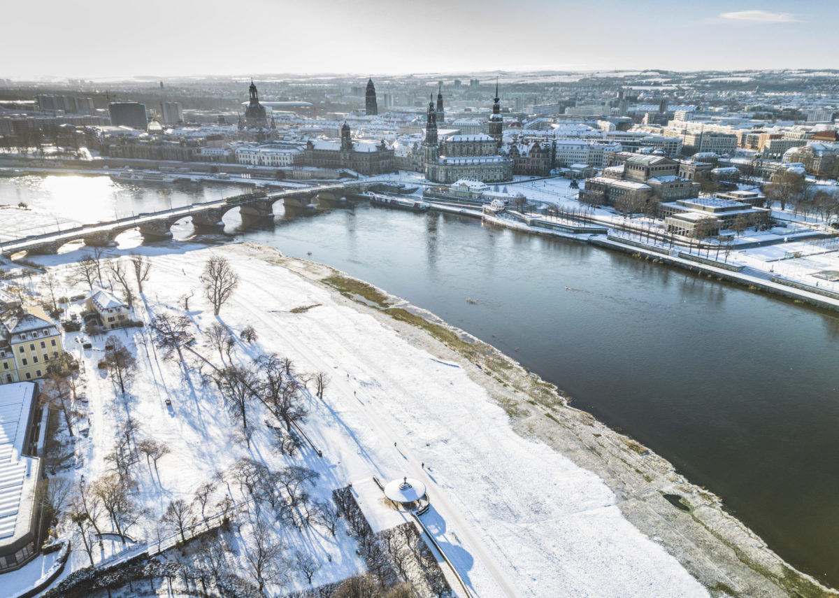 Nemecko, Drážďany v zime
