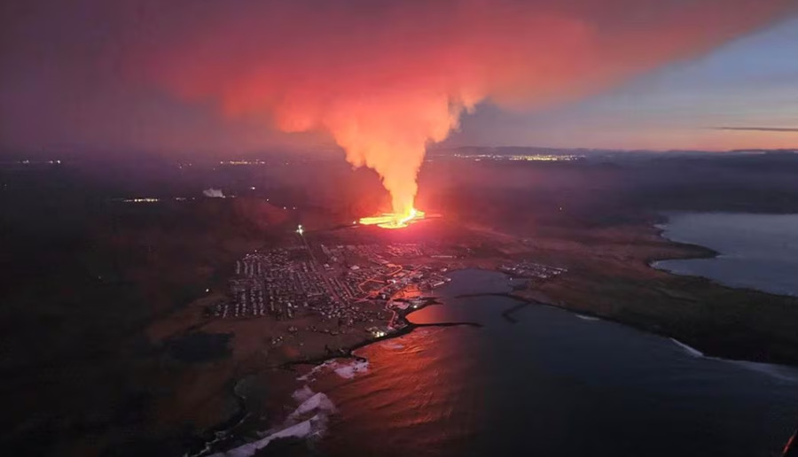 Sopečná erupcia Island