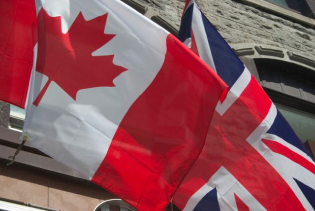 Kanada, Veľká Británia, vlajky