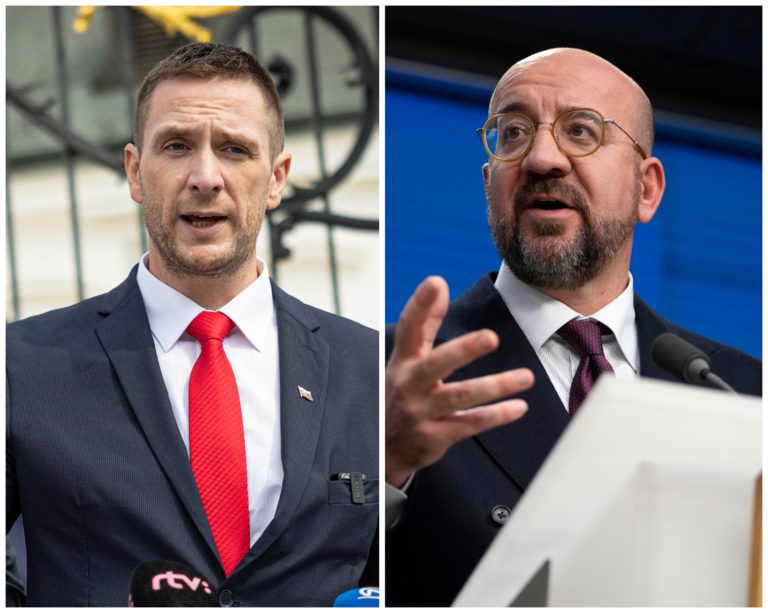 Milan Uhrík, Charles Michel