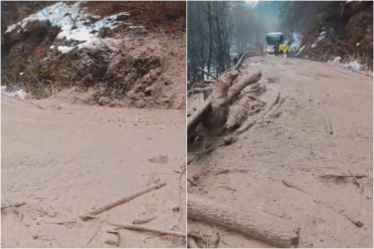 Zosuv pôdy, uzavretá cesta, Banská Bystrica