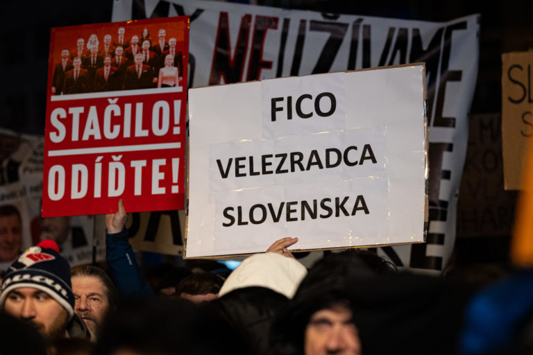 BRATISLAVA: Protestné zhromaždenie PS, SaS a KDH