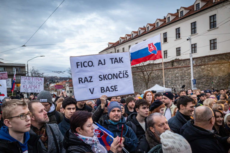 BRATISLAVA: Protestné zhromaždenie PS, SaS a KDH