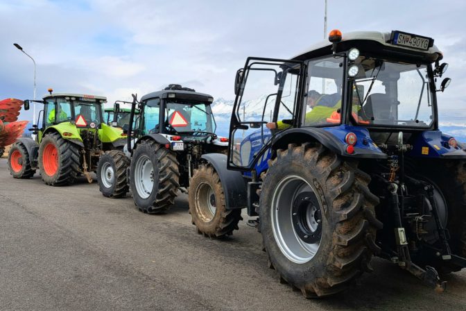 PROTEST: Traktorový protest farmárov v Poprade