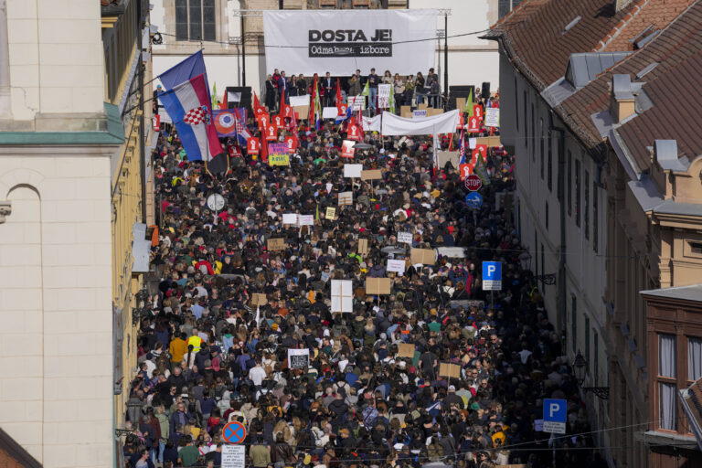 Protest, demonštrácia, Záhreb