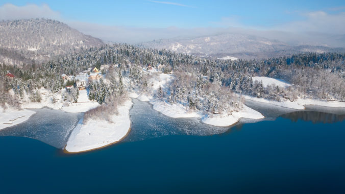 Aerial winter landscape
