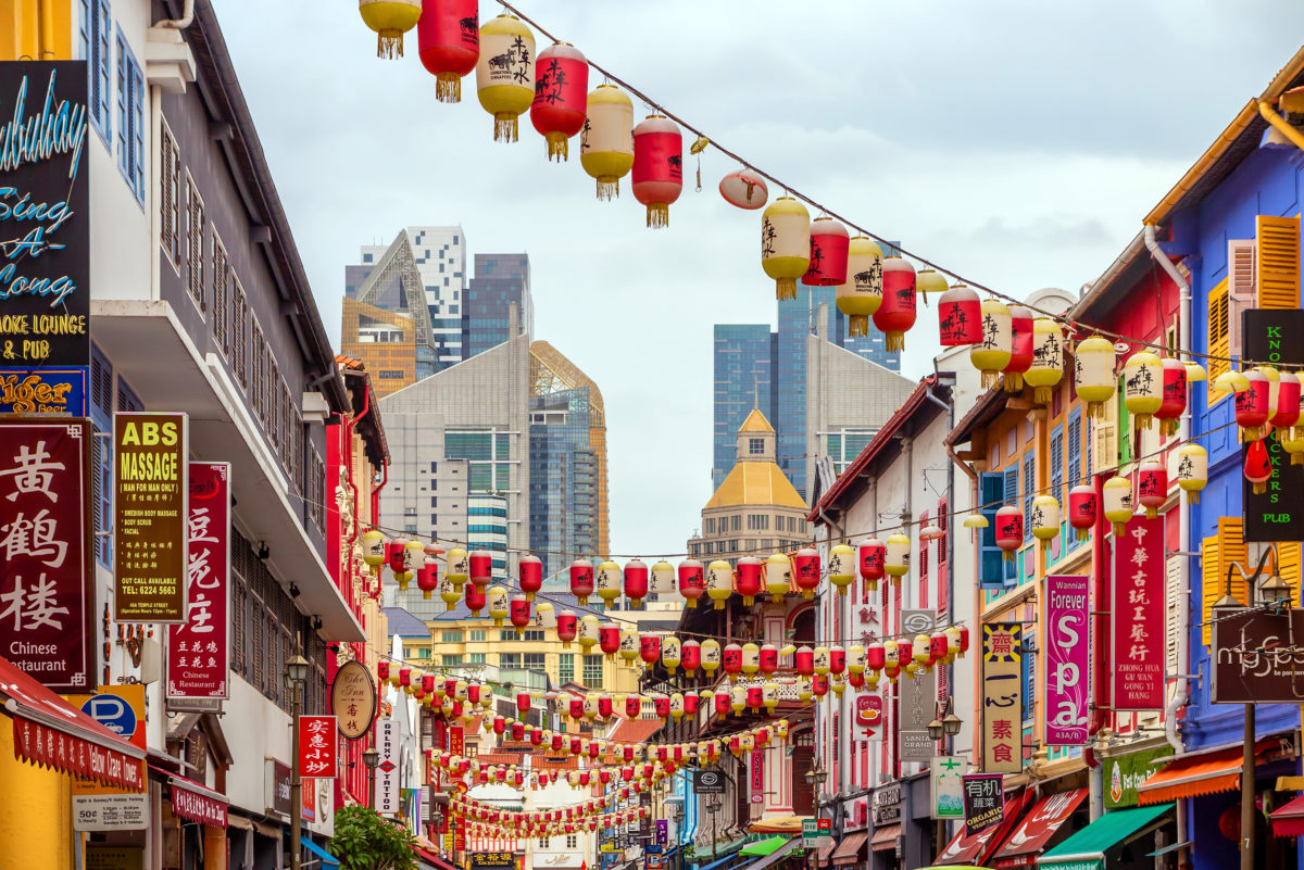 Hinatown Singapore city street view