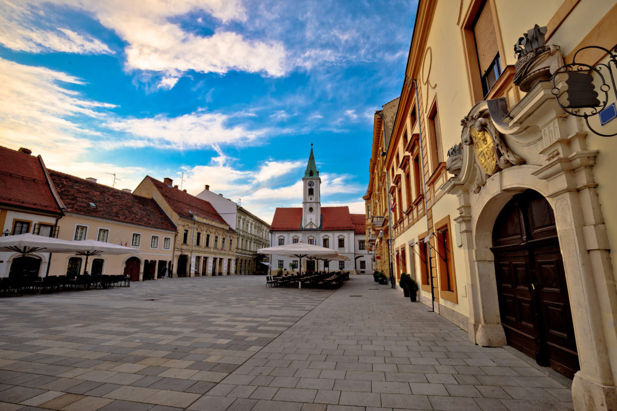 Varazdin baroque architecture in town center