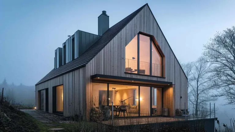 Moderná drevostavba navrhnutá AI