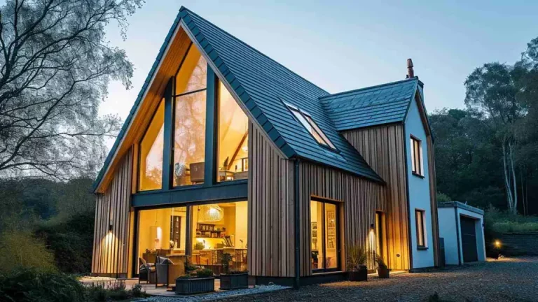 Moderná drevostavba navrhnutá AI