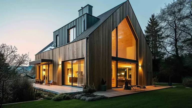 Moderná drevostavba navrhnutá AI