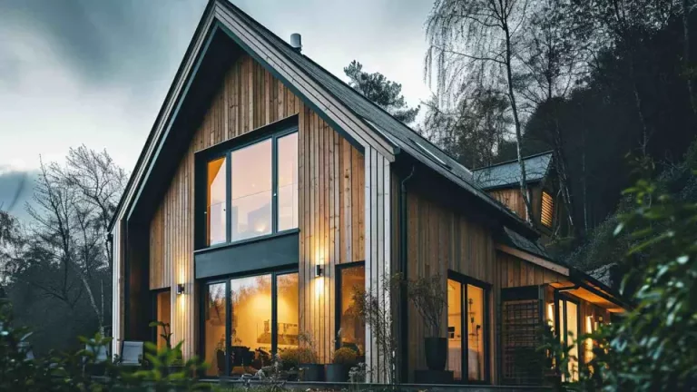 Moderná drevostavba navrhnutá AI