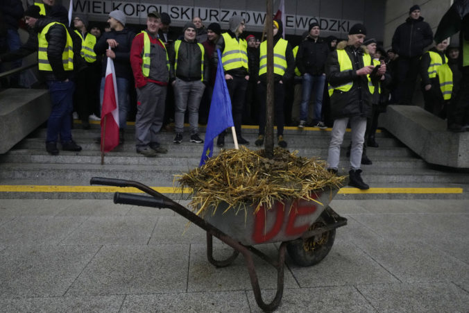 Poľsko, protest farmárov