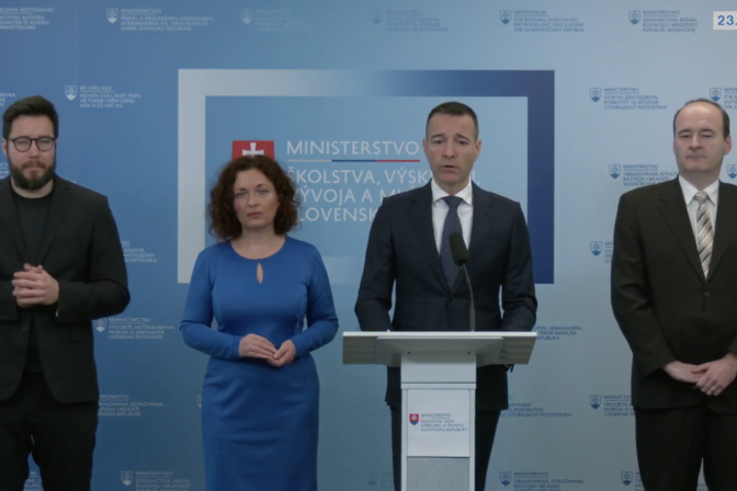 Tlačová beseda na pôde Ministerstva školstva, výskumu, vývoja a mládeže (MŠVVaM) SR