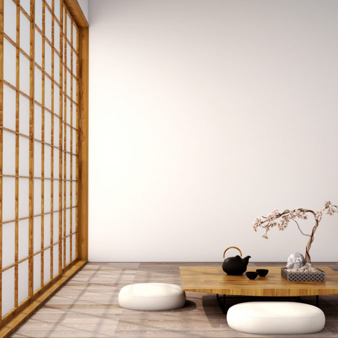 Interior design,modern living room in Japanese style