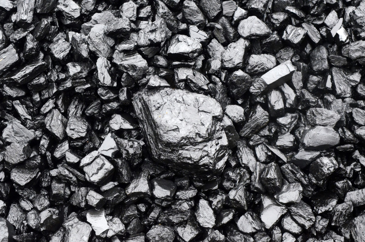 Pile of black coal