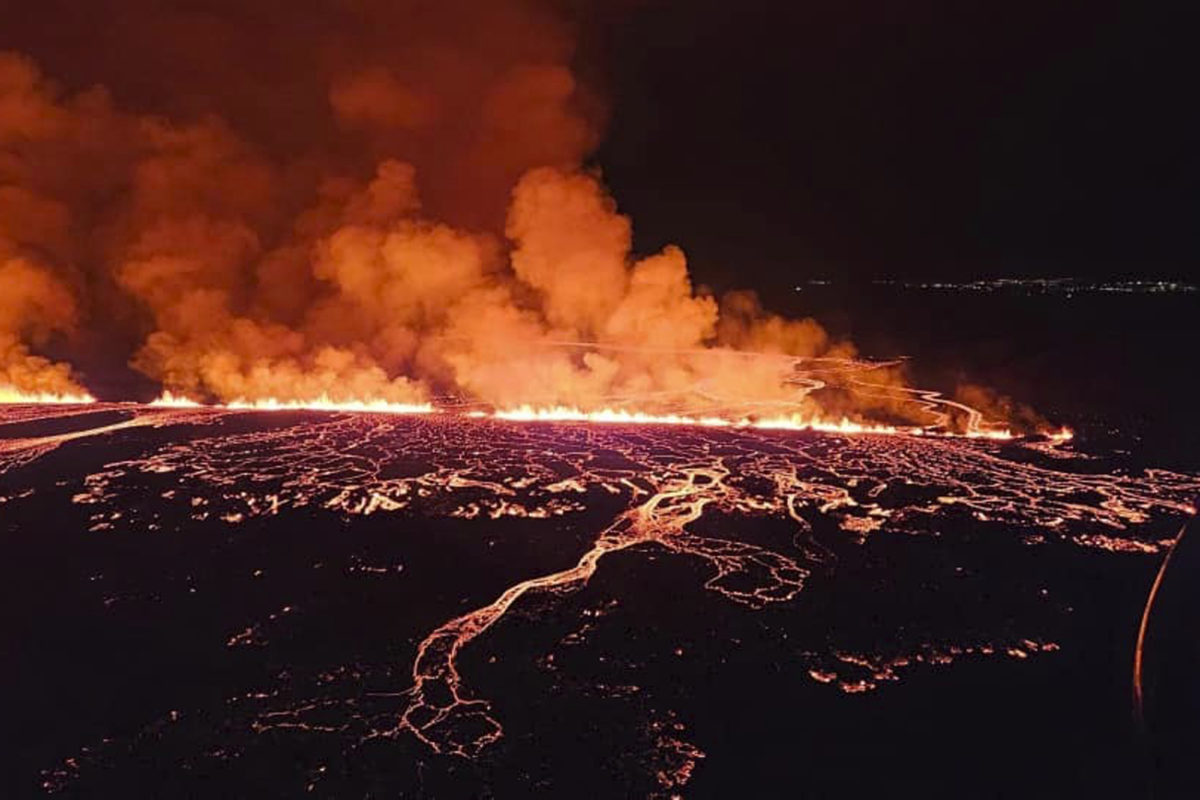 Island, erupcia, láva