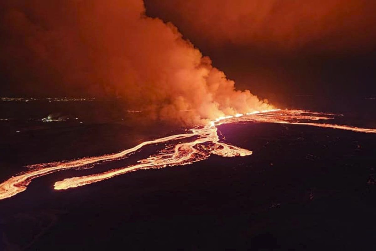 Island, erupcia, láva