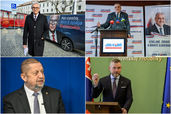 Kandidáti na prezidenta: Ivan Korčok, Ján Kubiš, Štefan Harabin a Peter Pellegrini