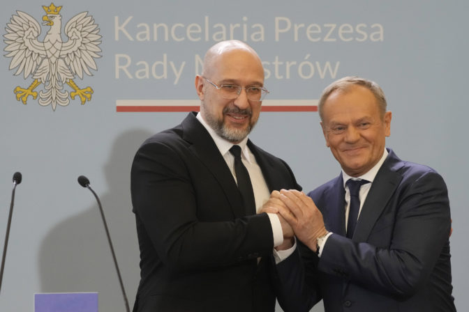 Denys Šmyhaľ, Donald Tusk