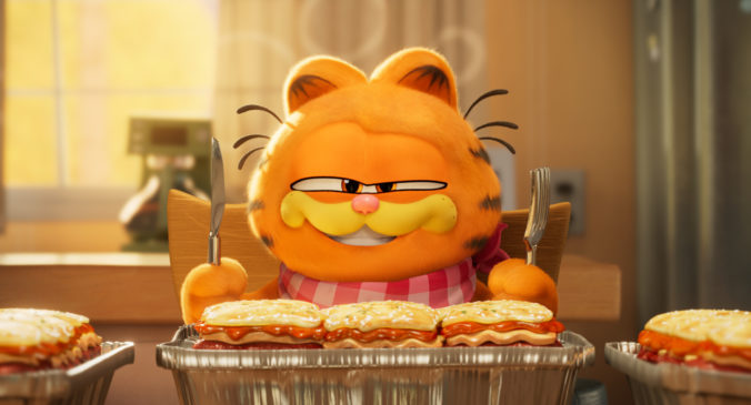 Garfield (voiced by Chris Pratt) in THE GARFIELD MOVIE.
