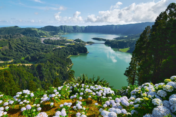 Picturesque view of Sete Cidades in Azores