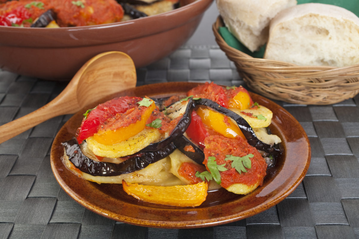 Tumbet Spanish Food Vegetarian Vegan Casserole Plate Plated
