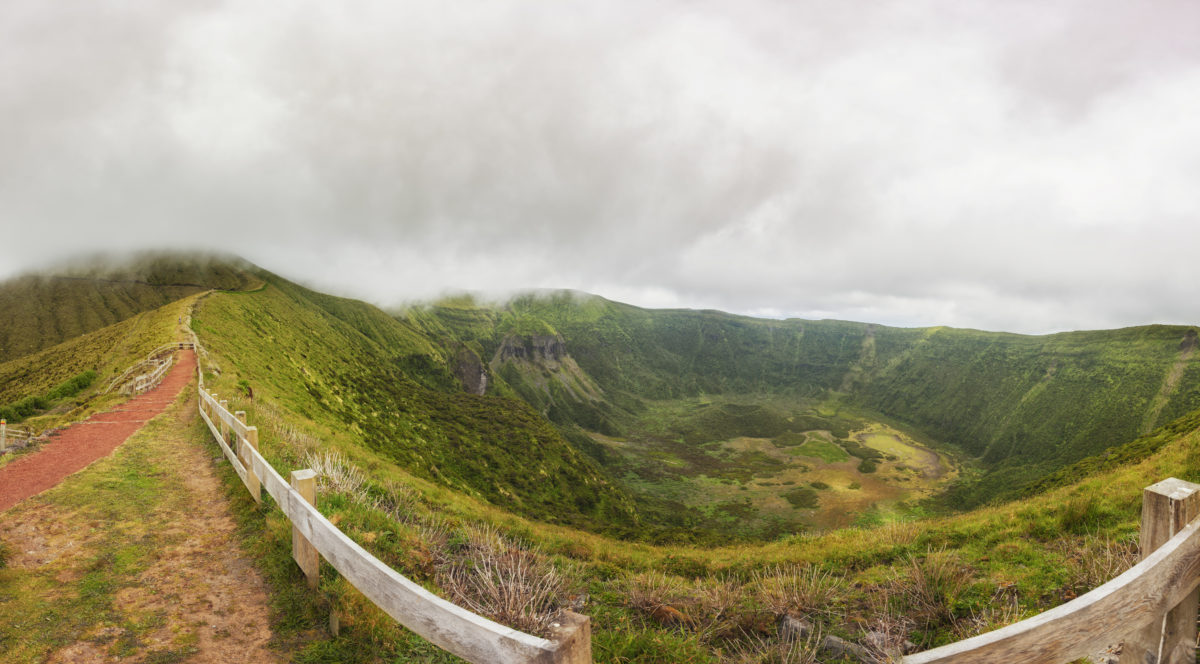Faial, Azores, Panoramic view of the Caldera