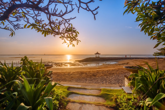 Sunrise on a Beach in Bali Indonesia