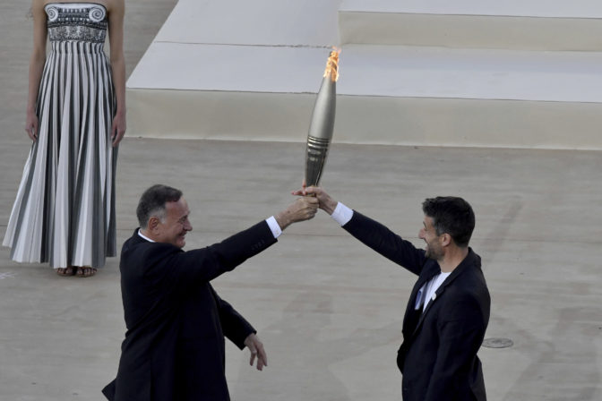 Greece Paris Olympics Flame