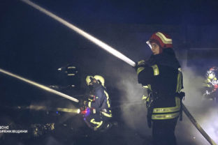 Ukrajinskí hasiči, požiar