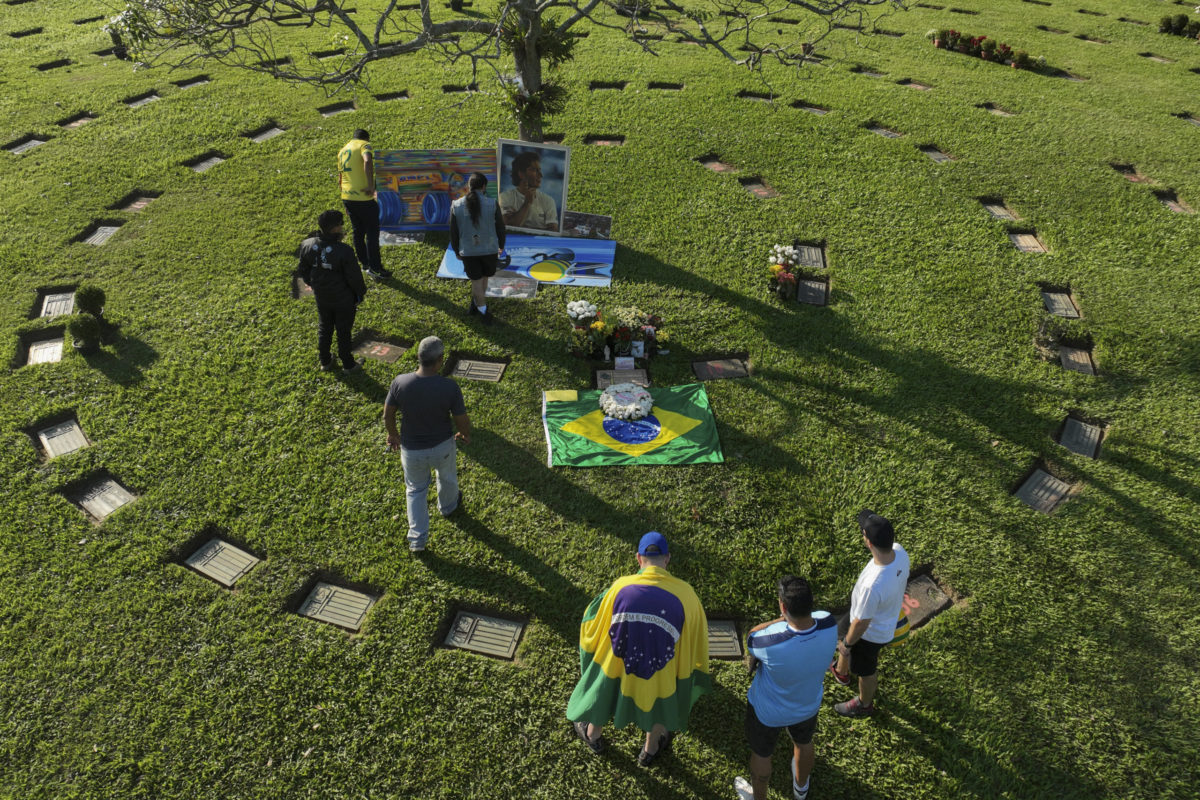 APTOPIX Brazil Senna Anniversary