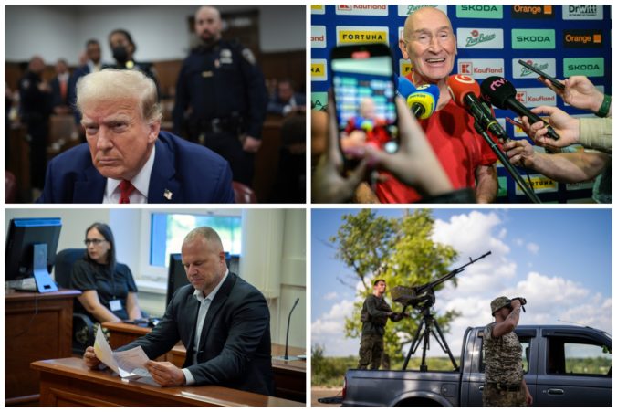 Top foto dňa (6. máj 2024): Kauza Mýtnik na súde, súdny proces Donalda Trumpa a brífing slovenských hokejistov