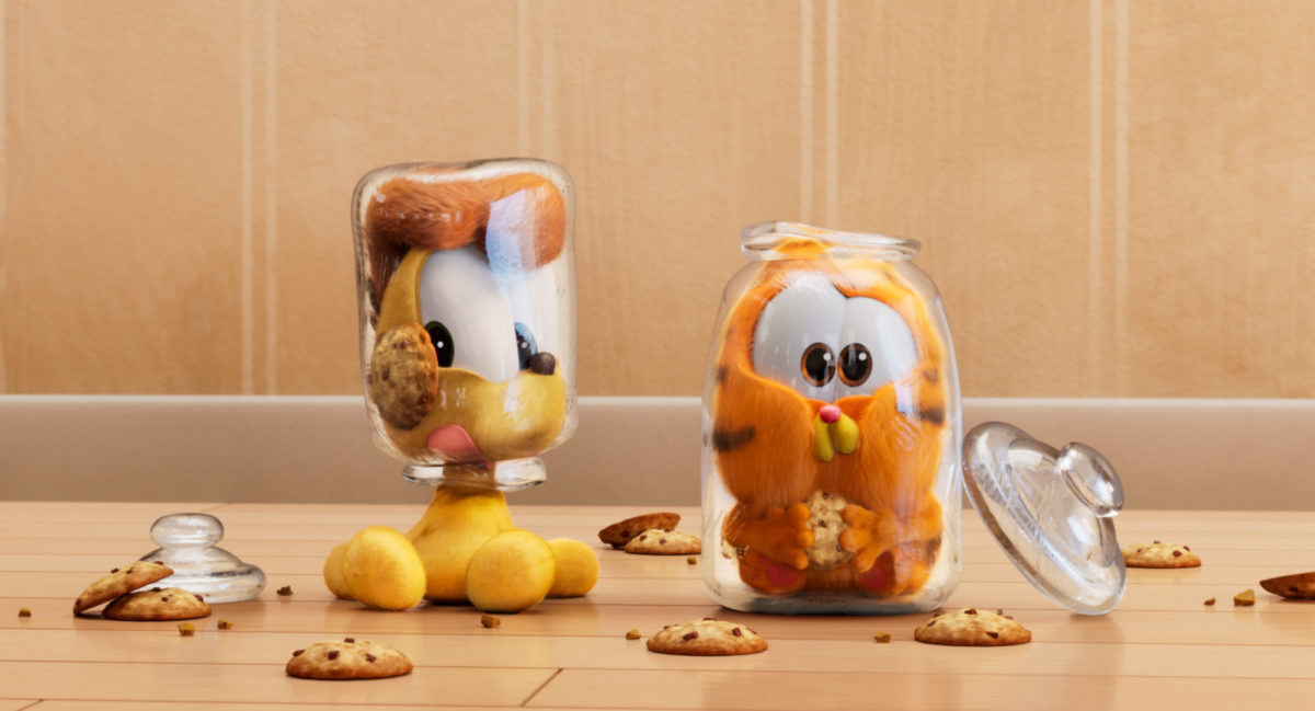 Baby Odie and baby Garfield